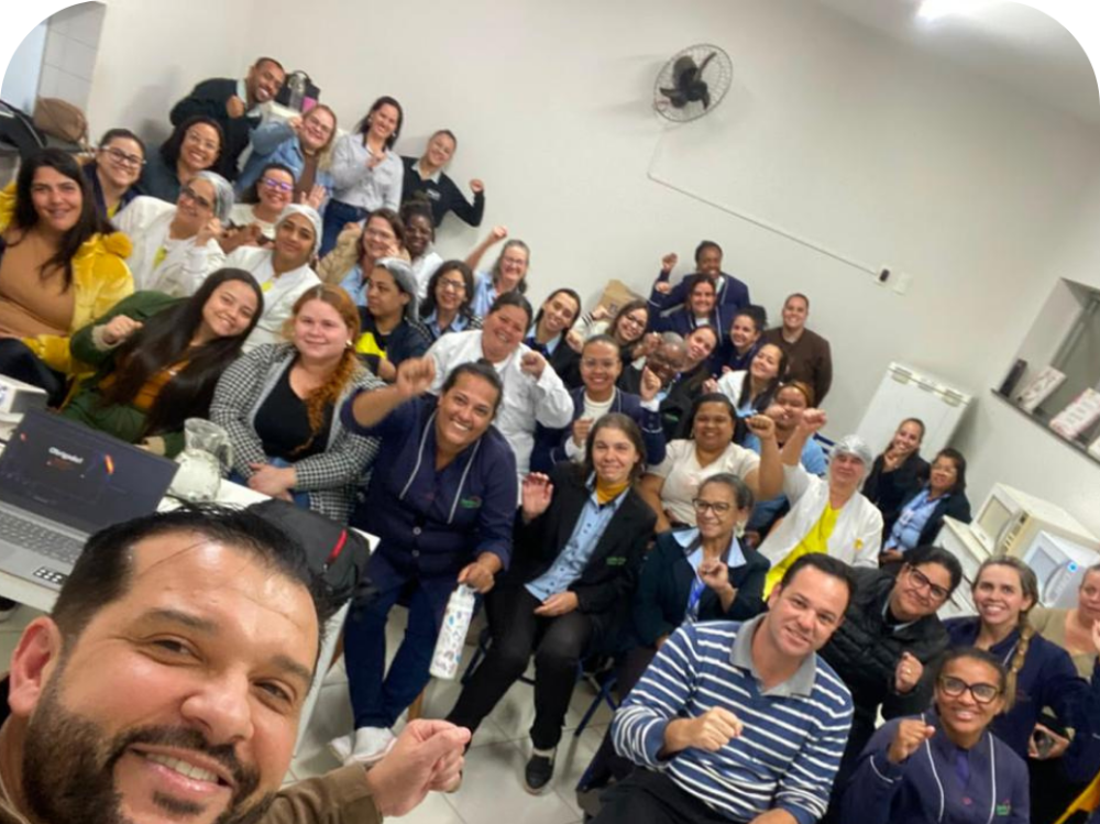 Self do encerramento da palestra para os colaboradores da Santa Casa de Machado