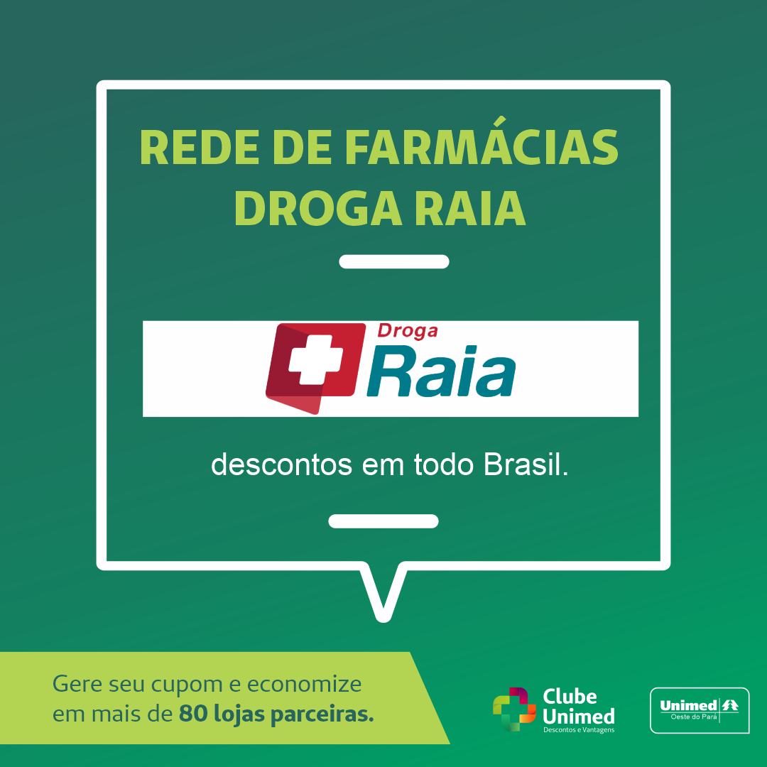 PARCERIA DO ANO COM DROGASIL, DESCONTOS A PARTIR DE 15%. PEÇA