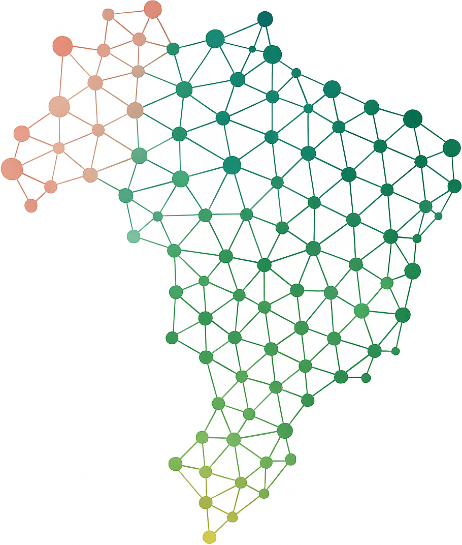 Mapa do Brasil destacando a ampla presença e capilaridade do Sistema Unimed no território nacional.
